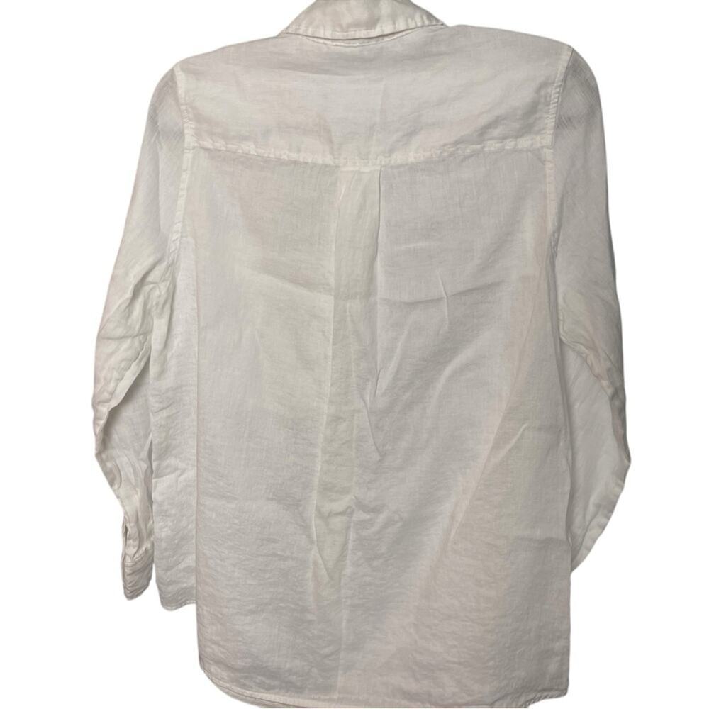 MAZE Studios White 100% Linen LS Shirt, Vacation, Resort, Summer, Casual Crisp M - Picture 2 of 5